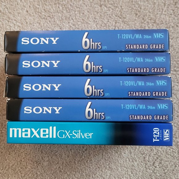 Bundle of 5 Blank VHS Tapes - Picture 1 of 1